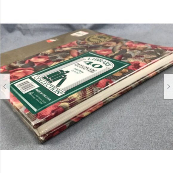 Deluxe Craft Photo Album Floral Print Cotton Fabric Cover 40 Self Adhesive Pages - Picture 3 of 5